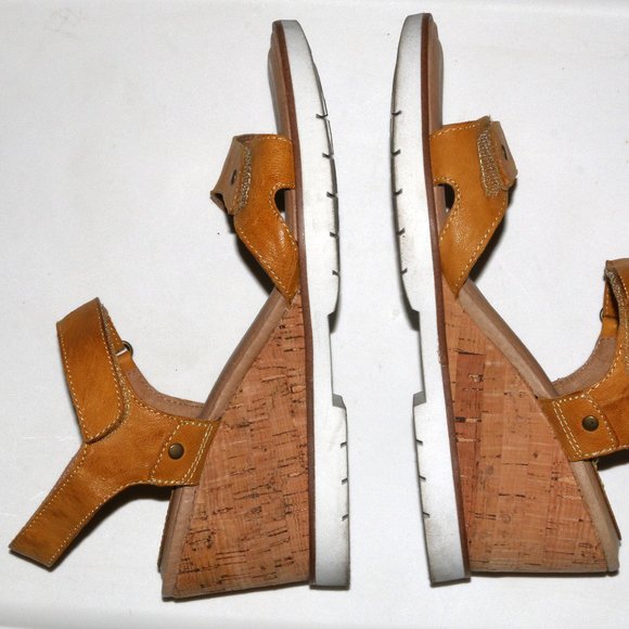 SOFFT CYNDY LEMON wedge strappy shoes sandals size 10M - Picture 4 of 11